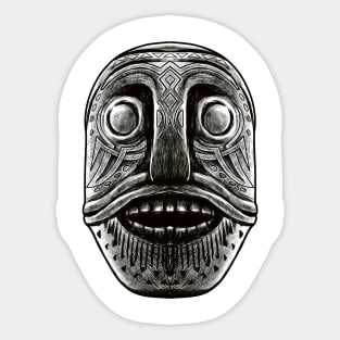 Viking Oseberg Cart Head: A Bold and Authentic Norse Design Sticker